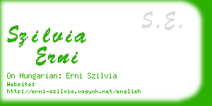 szilvia erni business card